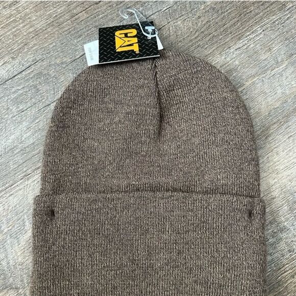 Caterpillar CAT Label Cuff Beanie- Brown - Picture 2 of 2